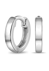 handsome 7mm plain hoop baby earrings